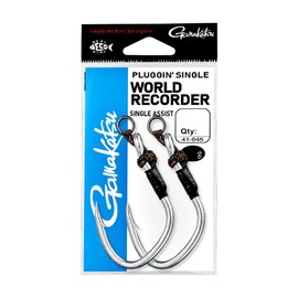Gamakatsu Plugging Single World Recorder, Single Assist, 8/0 (Pack of 2)