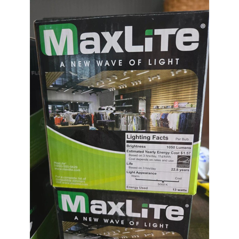 MAXLITE 13P38WD50FL 13W 1050 LUMENS 5000K LED DIMMABLE FLOOD LIGHT