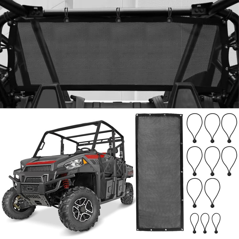 Hoypeyfiy UTV Sunshade Mesh, Nylon Rear Window UV Protection Net