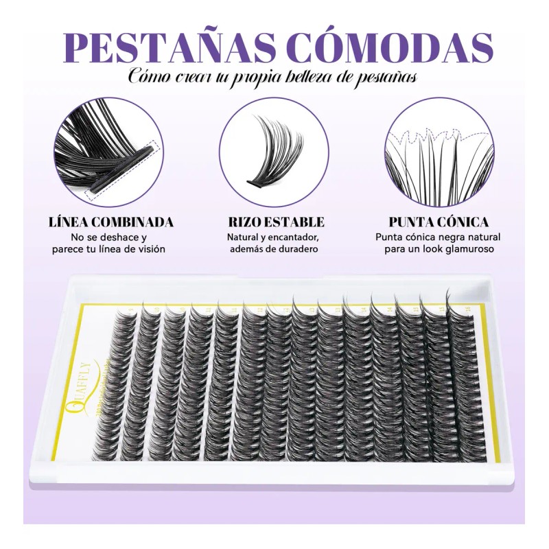 Kit De Extensiones De Pestañas 5 Discos, Gran Capacidad