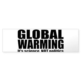 CafePress Global Warming It's Science NOT Politics Sticker 10"x3" Rectangle Bumper Sticker Car Decal (10 Pack)