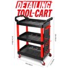 VViViD Detailing Tool Cart Heavy Duty with 3 Trays Surface