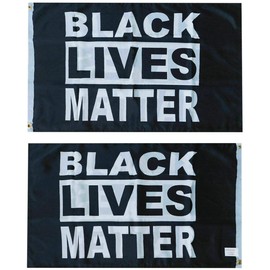 JumpingLight Black Lives Matter BLM Black 100D Poly Nylon Double Sided 3x5 3x5 Flag Banner - Quality Flags