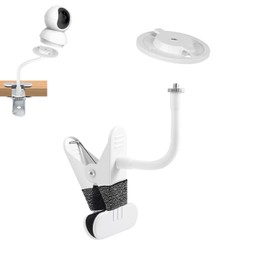Lonnky Flexible Clip Mount for TP-Link Tapo C200/C210/C220/C230 Cameras, 15cm Adjustable Gooseneck Clamp Holder for Indoor Outdoor Security and Baby Monitor Use