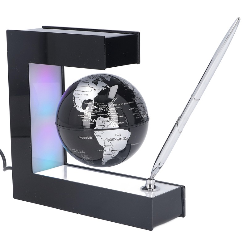 Magnetic Levitation Globe E Shaped Floating Decoration Ornament 100‑240V for