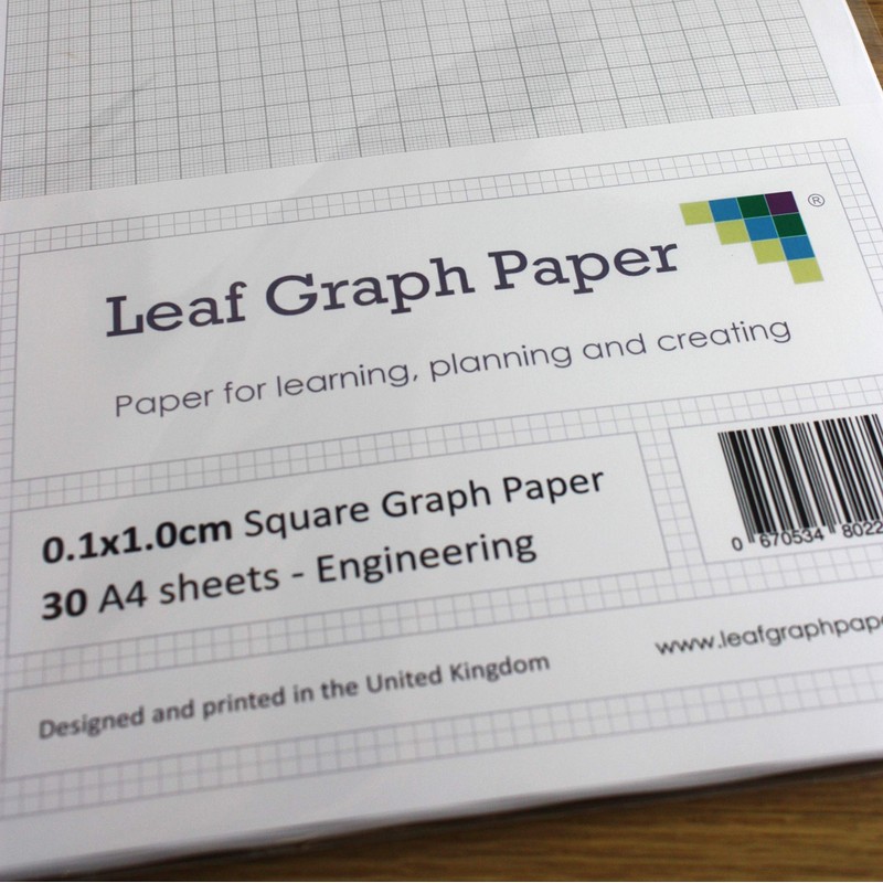 A4 Graph Paper 1mm 0.1cm Squared Engineering - 30 Loose-Leaf