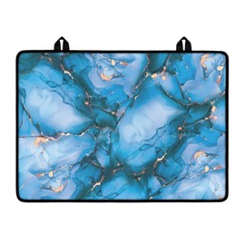 Txsniver Electric Stove Top Cover Induction Stove Top Protector Heat Resistant Universal Cooktop Mat for Glass Ceramic Stove Top Kitchen Accessories, 29 x 21 Inch, Blue Golden Marble