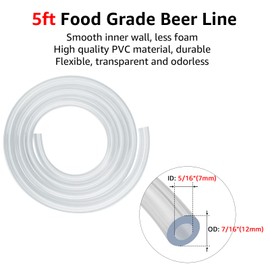 5ft-Hilangsan Ball Lock Picnic Tap Faucet Ball Lock Beer Line Assembly Beer Line Liquid Ball Lock Disconnect for Corny Ball Lock Keg Dispensing Beer No Leak (2 Pack)