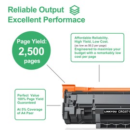 071 Toner Cartridge : 2 Pack 071 High Yield Replacement for Canon 071 Black Toner Cartridge CRG071 for ImageCLASS LBP122dw LBP122 LBP120 MF270 Mf272dw Mf273dw Mf275dw Printer