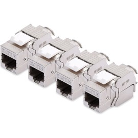 4x Assmann Digitus Professional Cat 6A Keystone Module DN-93615 Shielded Tool-Free Mounting Connection