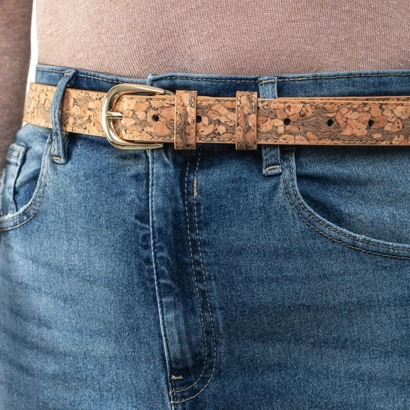 Simaru Maceio Cork Women's Belt Made in EU, Granada