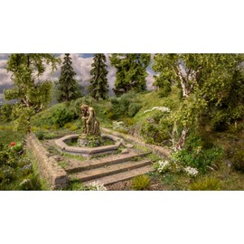 Series Forgotten Places Fountain Diorama for Model Railway Track TT, Model Landscaping, DIY and Fantasy Wargaming NOCH