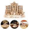 VOSAREA Roman Church Statue Mini Resin Italy Trevi Fountain Figurine