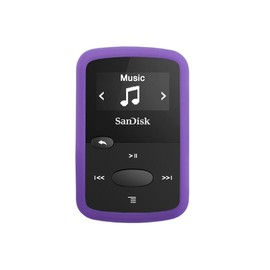 iShoppingdeals Silicone Case for Sandisk Clip Jam (SDMX26) MP3 Player (Released in 2015), Soft Rubber Skin Bumper Cover, Purple Iris
