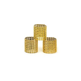Yuelulala 150 Pcs Rhinestone Napkin Rings Rhinestone Mesh Napkin Holders for Wedding Receptions Or Napkin Holder Adornment Family Gatherings DIY Decoration (Gold)(A28-150)