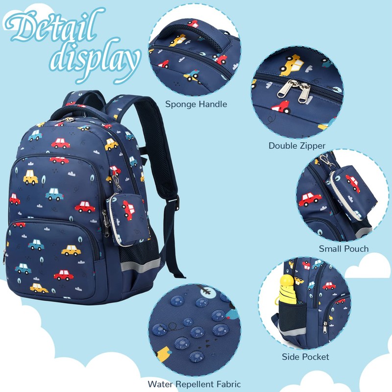 MIRLEWAIY Backpack for School Girls Kids Book Bag Set with
