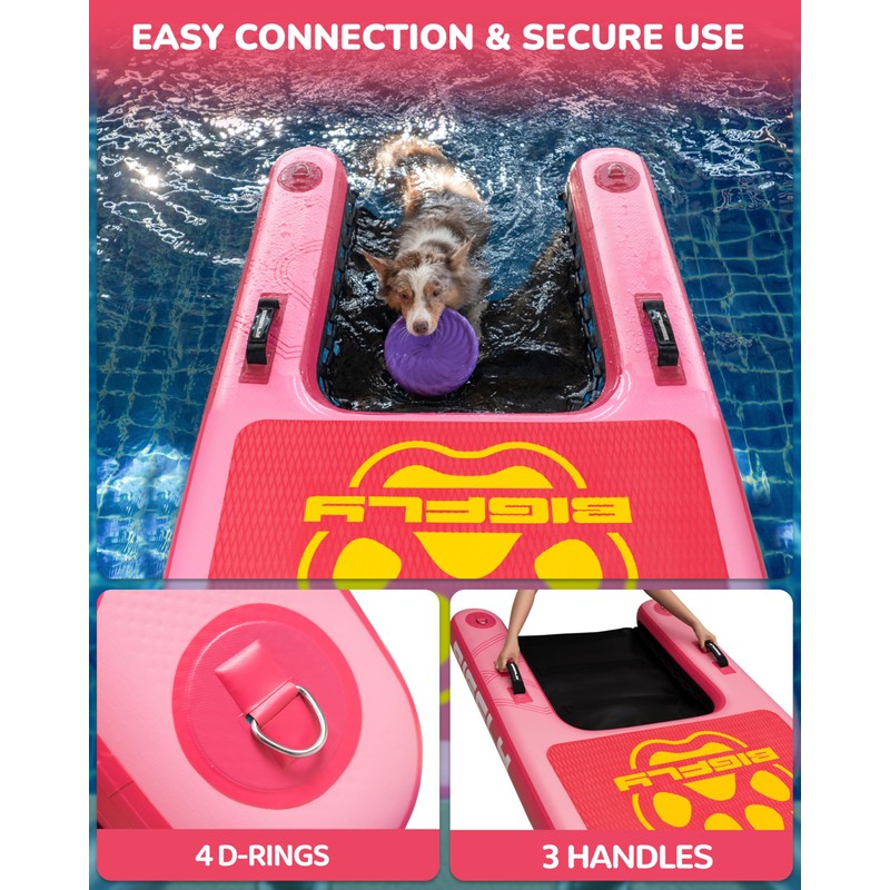 BIGFLY Inflatable Water Ramp for Dogs Pup Plank Dog Float,