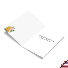 NobleWorks - 1 Happy Birthday Card with Funny Cartoons - Mature Humor Notecard with Envelope, Celebrate Birthdays - Urology Department C7262BDG