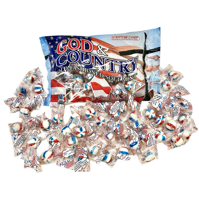 Scripture Candy, God & Country Old-Fashioned Red, White & Blue
