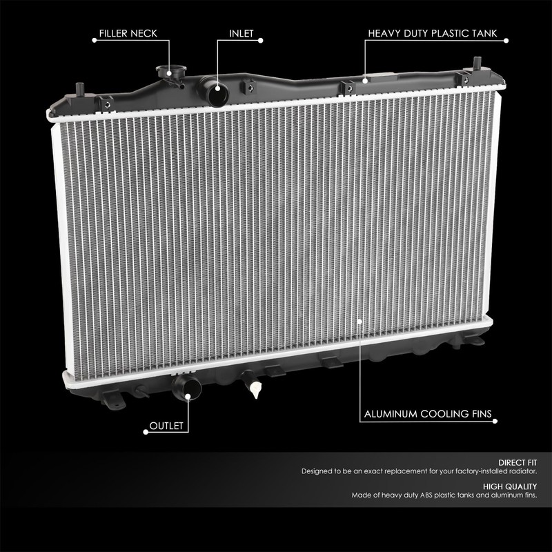 ‎DNA MOTORING OE Style 1-Row Aluminum Cooling Radiator Compatible with