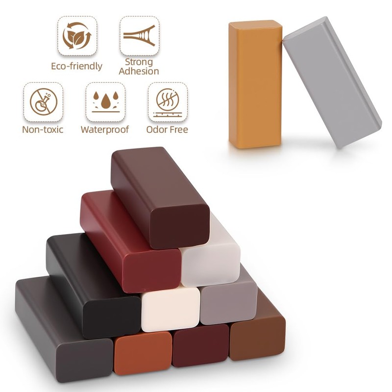 NUTKIT 19PCS Laminate Floor Repair Kit, Laminate Worktop Repair Kit