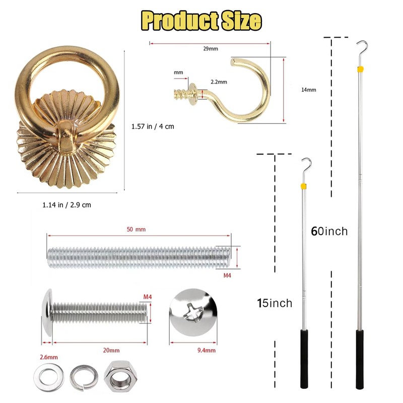 Ladder Pull Down System Kit - Attic Pull System Hook