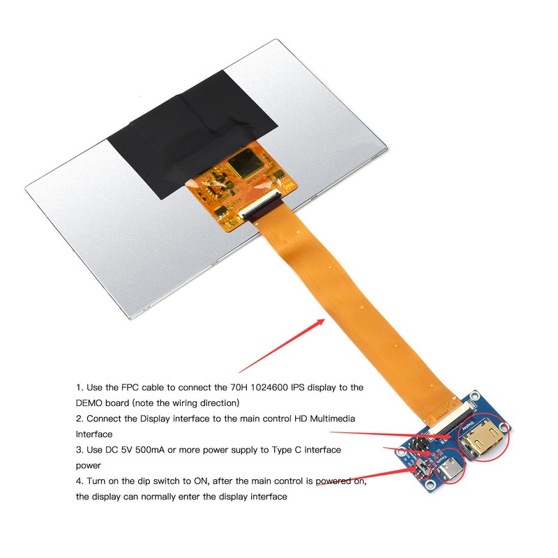 7 Inch IPS Screen HD 170 Degree Viewing Angle Backlight