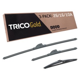 Trico Gold Driver/Passenger/Rear Kit Replacement Windshield Wipers Blades for 2013-2020 Toyota Rav4; Includes 26 Inch, 16 Inch, & 10 Inch Beam blades (18-2616-10A)