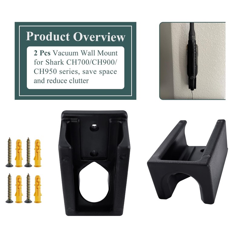 Wall Mount Vacuum Holder Compatible with Shark Handheld Vacuum Models