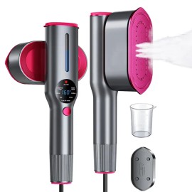 Portable Garment Steamer for Clothes – 7 Modes with LED Display, 5s Fast Heating, 90° Swivel Handle, Travel-Friendly Clothing Iron, Ideal Gift