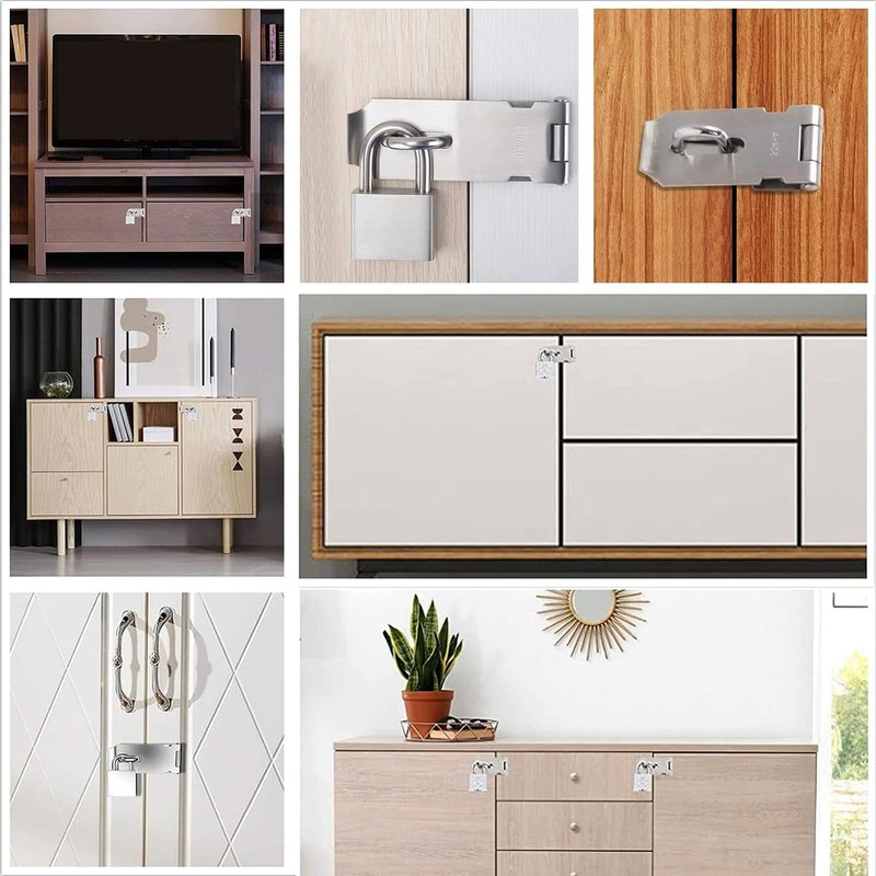 Roczential Padlock Clasp Padlock Door Hardware Door Latch Door Latch