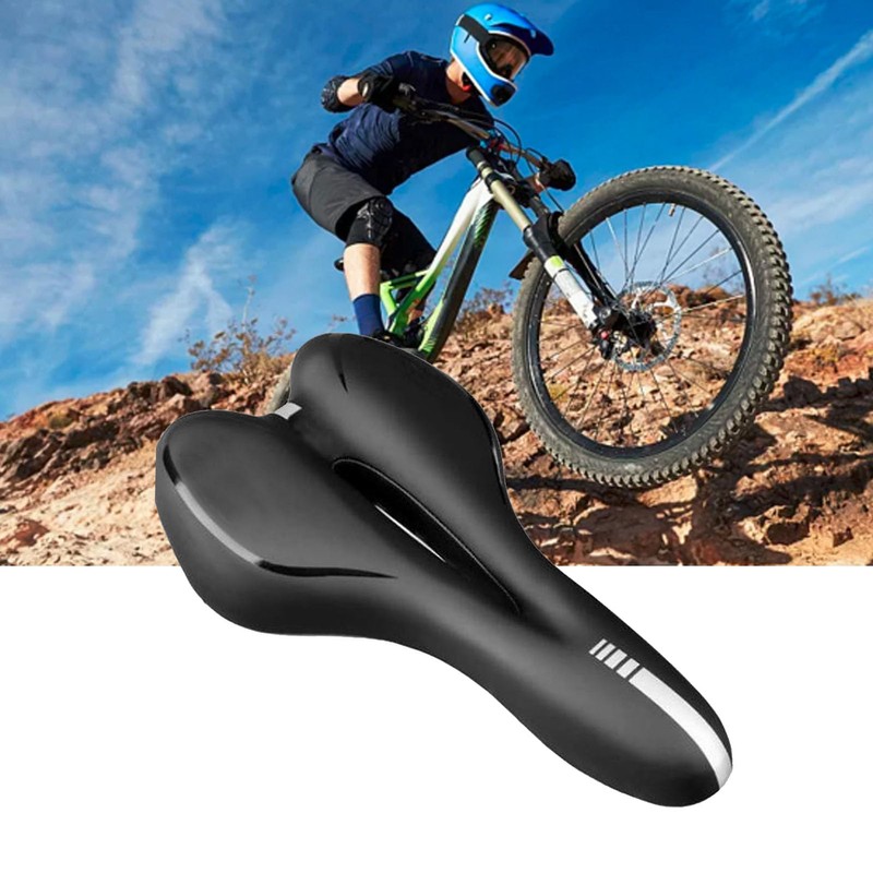Keenso Cojín para Sillín de Bicicleta, Ergonómico, Amortiguador, Transpirable, Cómodo,