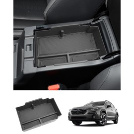 Coleya 2024 2025 Crosstrek Center Console Organizer for Subaru Crosstrek (Premium/Sport/Limited/Wilderness), 2024 Crosstrek Console Tray Insert Armrest Organizer Interior Accessories (with Black Mats)