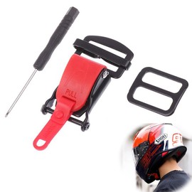 MTDDYMXLFG One-Touch Buckle D-Ring Quick Release Replacement Kit Helmet Chin Strap Bike Helmet 25mm Width Metal Motorcycle Helmet Quick Release Buckle Kit (Red)