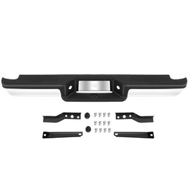 FINDAUTO Chrome Rear Step Bumper fit for 1993-2011 for Ford Ranger Back Bumpers without Parking Sensor Holes