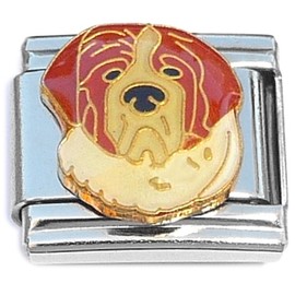 Saint Bernard Puppy Dog Italian Charm