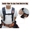WELKINLAND Heavy-Duty leather tool belt suspenders for Carpenter & construction