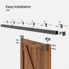 Ccjh 6.6FT Box Rail Hardware Sliding Barn Door Track Aluminium