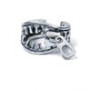 Vintage Zipper Ear Cuff, Stainless Steel Non-Pierced Adjustable Wrap Around