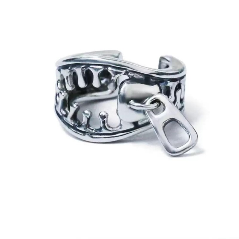 Vintage Zipper Ear Cuff, Stainless Steel Non-Pierced Adjustable Wrap Around