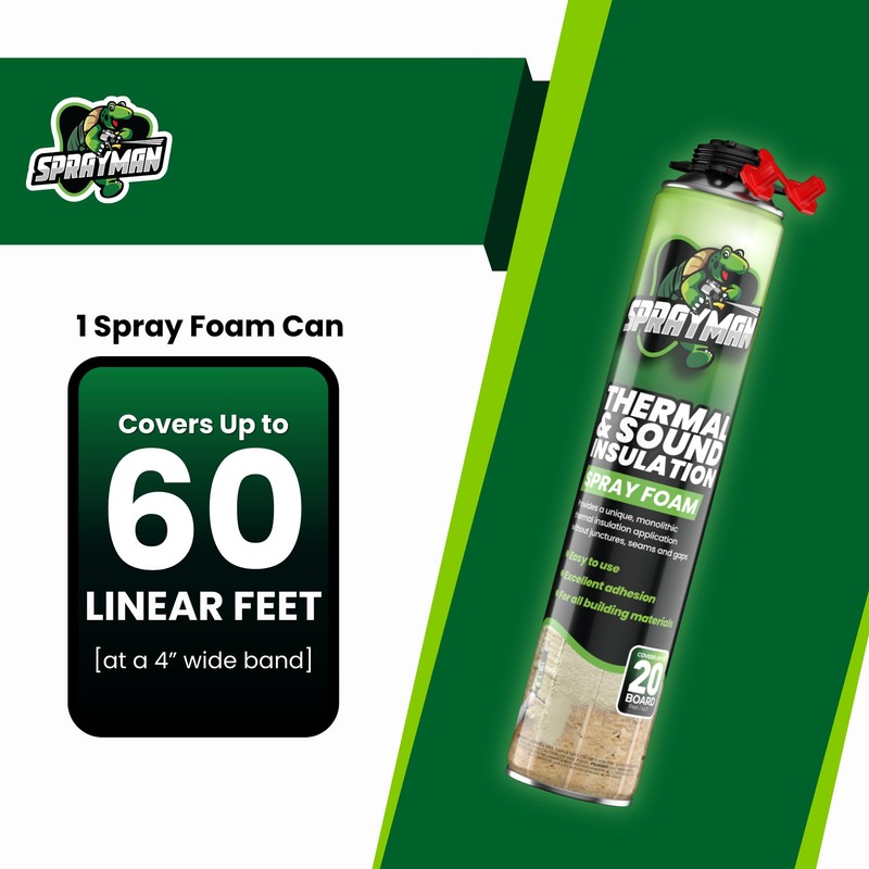 Sprayman Spray Foam Insulation (120 Sq.Ft.) - Closed Cell Polyurethane