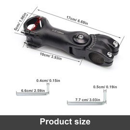 SRJQXH Bicycle Handlebar Riser Aluminium Alloy Bicycle Handlebar Stem 31.8 × 120 mm Handlebar Riser ± 60° Adjustable for Raising the Bicycle Handlebar