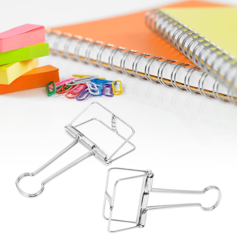 51mm 30pcs Binder Clips Strong Clamping Force Metal Hollow Tail