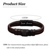 To My Son Bracelet From Mom Braided Leather Men's Bracelet