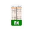 RN Badge Buddy Vertical w/Height & Weight Conversion Charts (Green)
