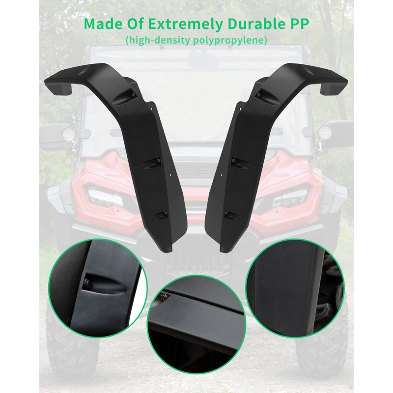 SLORIMOD Wider Front Fender Flares for Honda Pioneer 1000-3 1000-5
