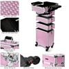 TOPACK Professional 5-In-1 Rolling Makeup Train Case, Large Makeup Travel