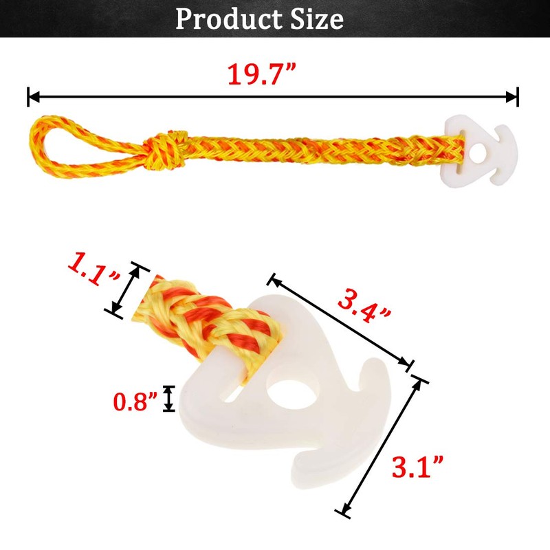 Botepon 2Pcs Boat Tube Towable Rope Quick Connector, Water Towable