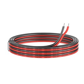 10awg Silicone Electrical Wire 2 Core Wire 20ft [Black 10ft Red 10ft] 10 Gauge Soft and Flexible Hook Up Oxygen Free Strands Tinned Copper Wire