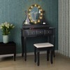 Vanity Table Set with Lighted Mirror, Makeup Dressing Table and